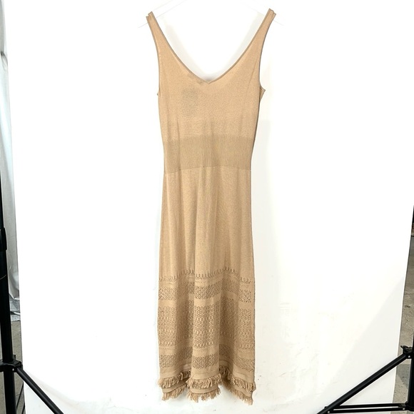 Intermix Celia Beige Sleeveless Knit Maxi Dress - Picture 3 of 8